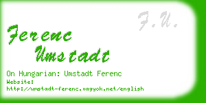 ferenc umstadt business card